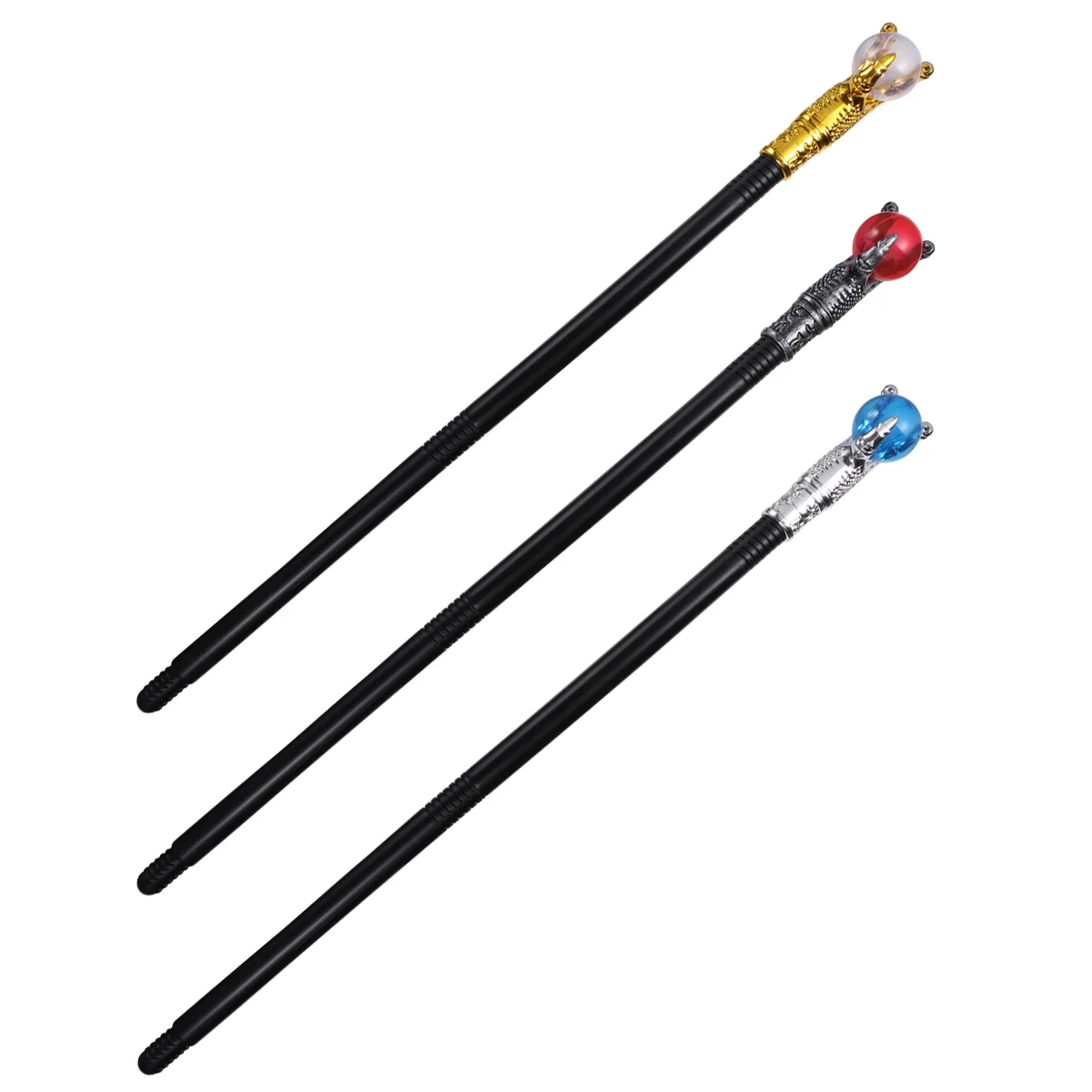 

3 Pcs Cosplay Cane Plastic Scepters Role Outfits Make Walking Stick Party Egyptian Pharaoh's Mace Performance Baston halloween