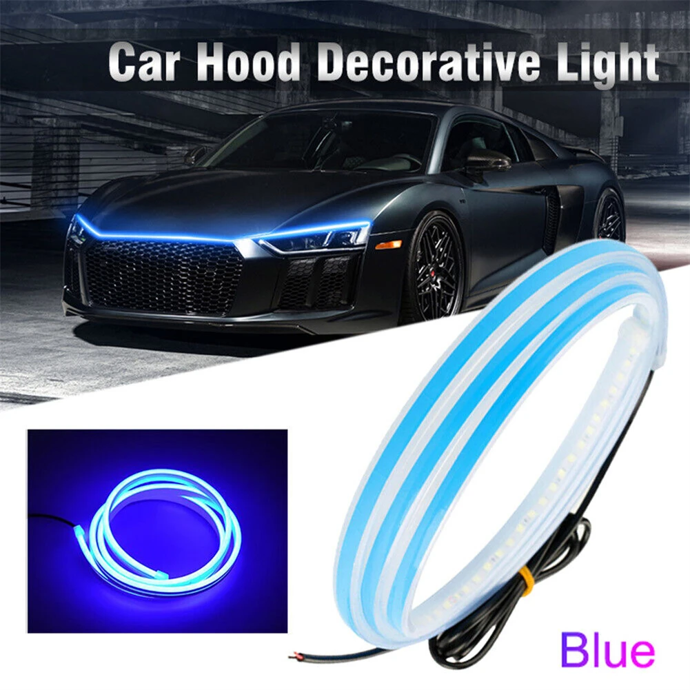 

Car Hood Light Strip Through-type Auto Modified Front Headlight Upgrade Cuttable Decorative Light LED Car Daytime Running Light