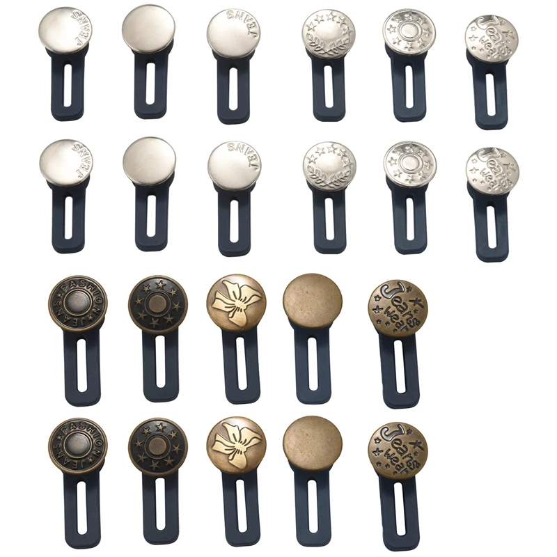

24 Pcs Button Waist Extender Waistband Extender Pants Waist Extender For Jeans Skirts Trousers Collars Men Women Favors