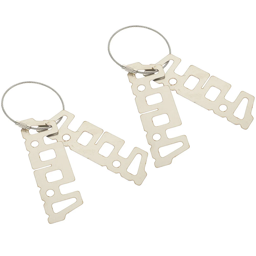 

2 Pcs Grill Outdoor Supply Camping Portable Burner Garden Barbecue Rack Stainless Steel Stove Stand Sturdy Furnace End Holder