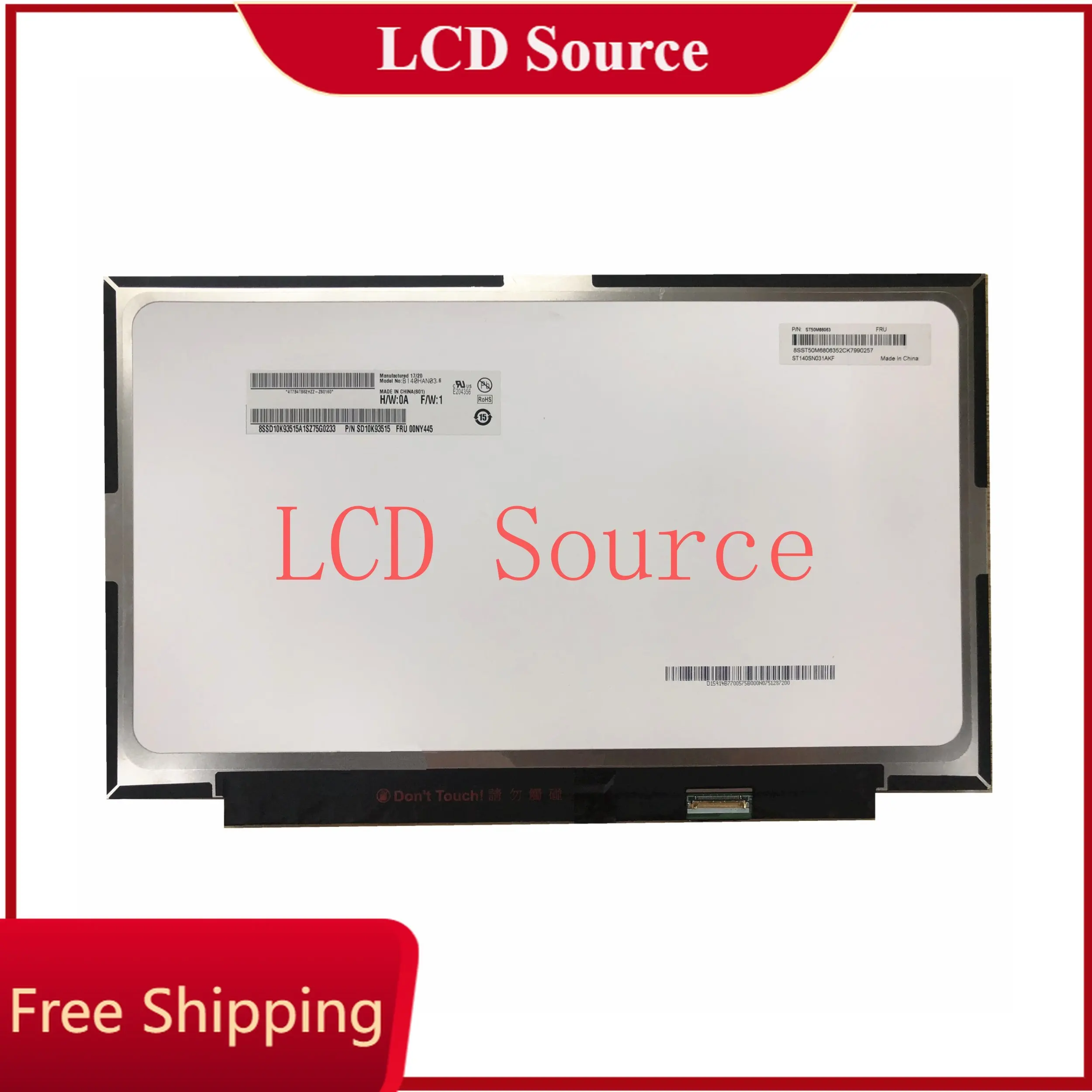 

B140HAN03.1 fit NV140FHM-N61 B140HAN03.5 B140HAN03.6 1920x1080 30pin P/N 5D10M42879 14" FHD LED LCD Screen Display Panel