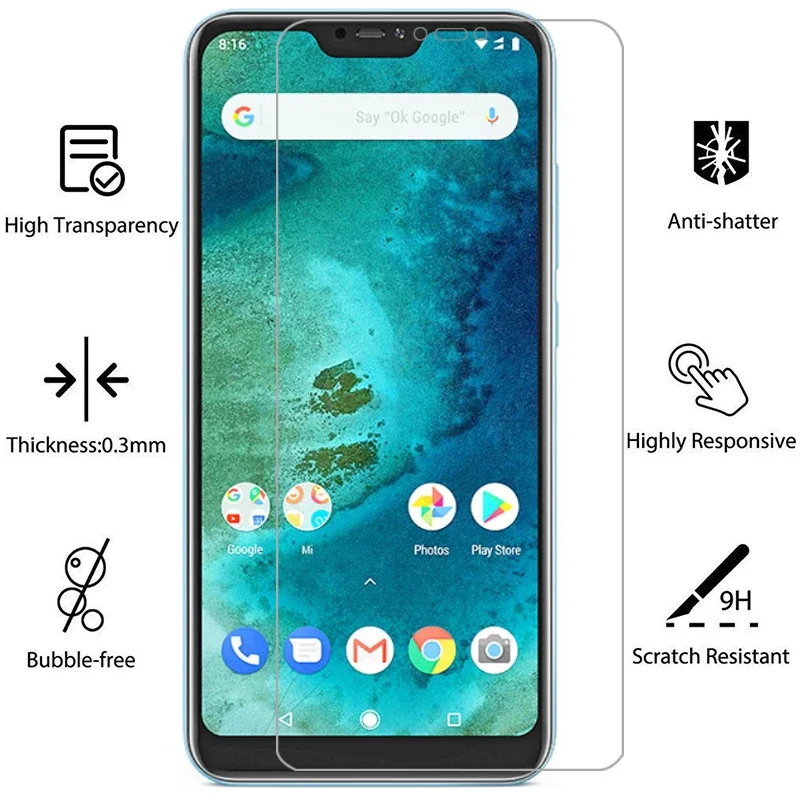 Фото Защитное закаленное стекло (2 шт.) для Xiaomi Mi A2 Lite / Mi A2 Lite (2) №3