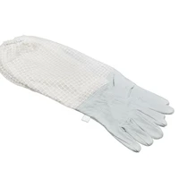 premium goatskin beekeeping protective gloves sleeves sheepskin breathable mesh cloth anti bee anti stinging beekeeping gloves