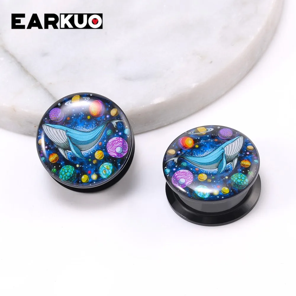 Уникальные акриловые затычки для ушей EARKUO с кошачьей головой грибом деревом