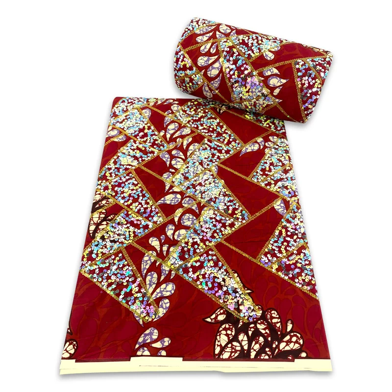 Оптовая цена лучшее качество африканские восковые ткани с полными блестками