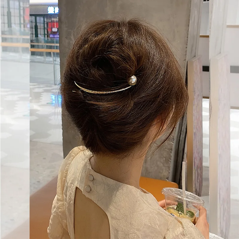 Заколки для волос геометрической формы в стиле ретро с золотым и серебряным