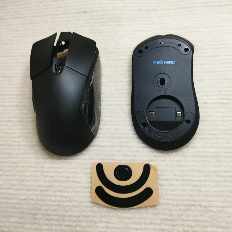 Фото Для проводной мыши Logitech G403 Hero: верхняя и нижняя части корпуса, наклейки для ножек мыши. №2