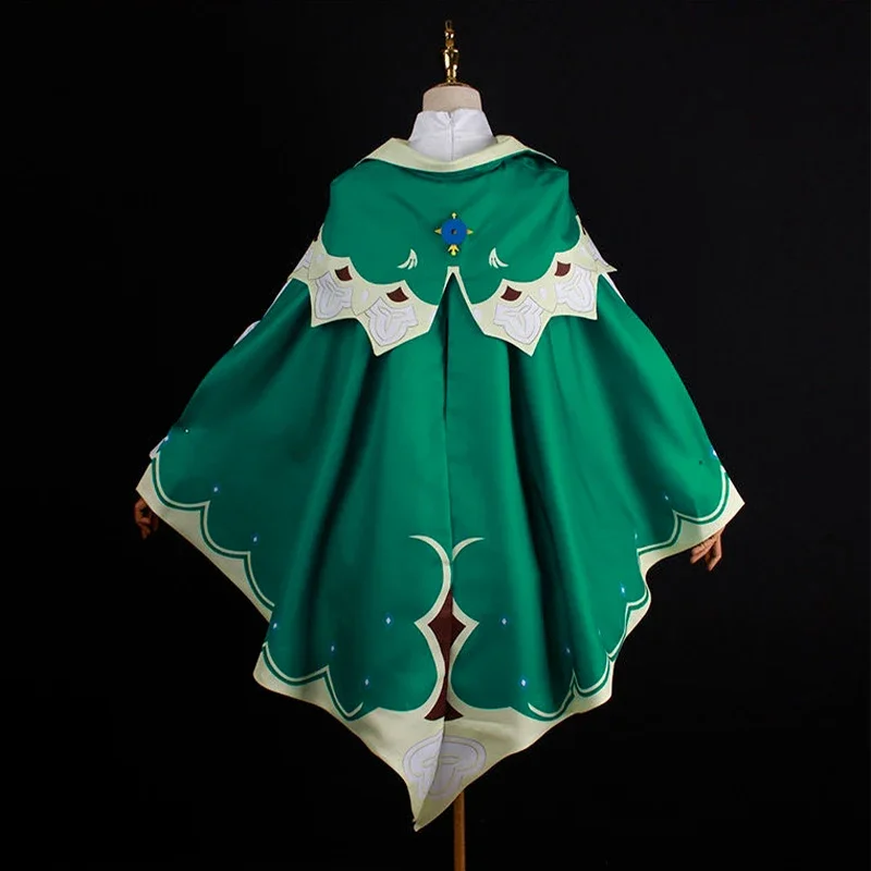 Genshin Impact Venti Косплей Костюм Аниме Барбатос Платья Плащ Хэллоуин Униформа Игра Wendi