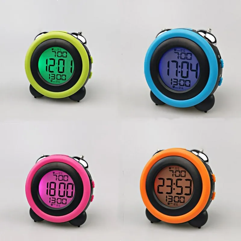 Time Date Display Double Bell Super Loud For Heavy Sleepers 