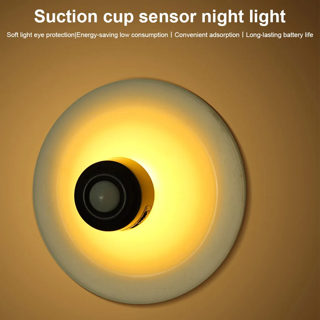 

LED Night Light Wall Mount Closet Motion Sensor Nightlight Bathroom Lamp Household Office Lighting Accessories