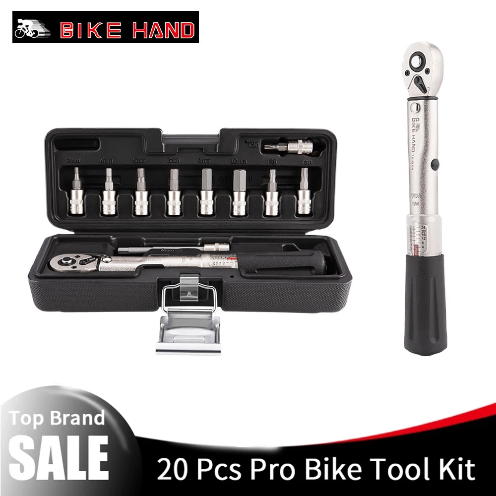 BIKE HAND 18 In 1 Bicycle Repair Tools Kit Box Set Multi MTB Tire Chain Repair Tools Spoke Wrench Kit Hex Screwdriver Bike Tools enlarge
