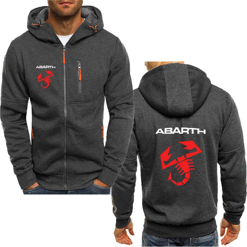 

New Spring Men's Sweatshirts Streetwear abarth logo print Fleece Hoody Hoodies Men Fashion Cotton Men's Hoodies Coats