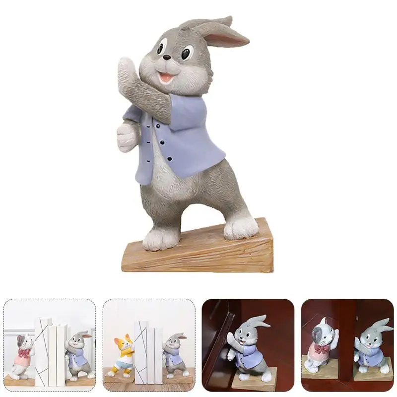 

Door Stopper Rabbit Door Stop Resin Bookend Book Stopper Door Buffer Anti-Pinch Hand Home Anti-Theft Door Holder