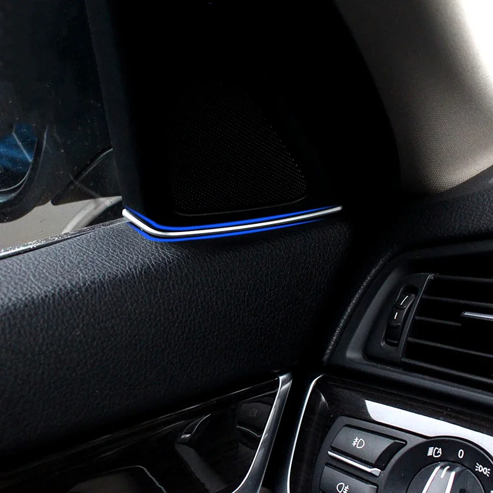 Автомобильный передний твитер накладка на полоску для BMW F10 F11 5 серия динамиков