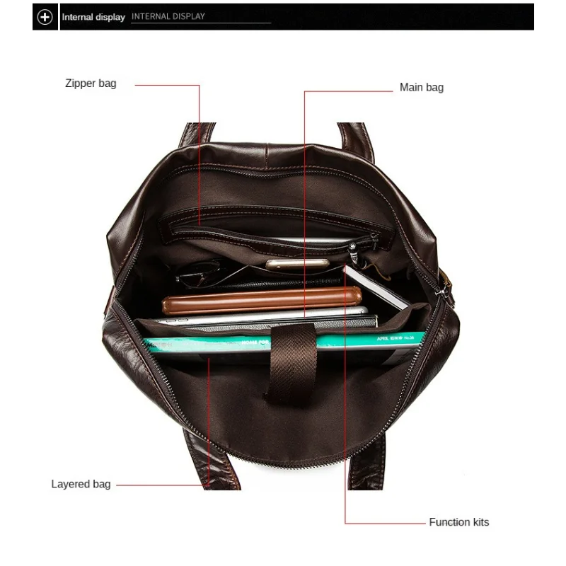 Brand Fashion Designer Leather Messenger Briefcase Men's Business Bags IPad Computer Bags 2023 Hot Fashion Male HandBag Tote Bag