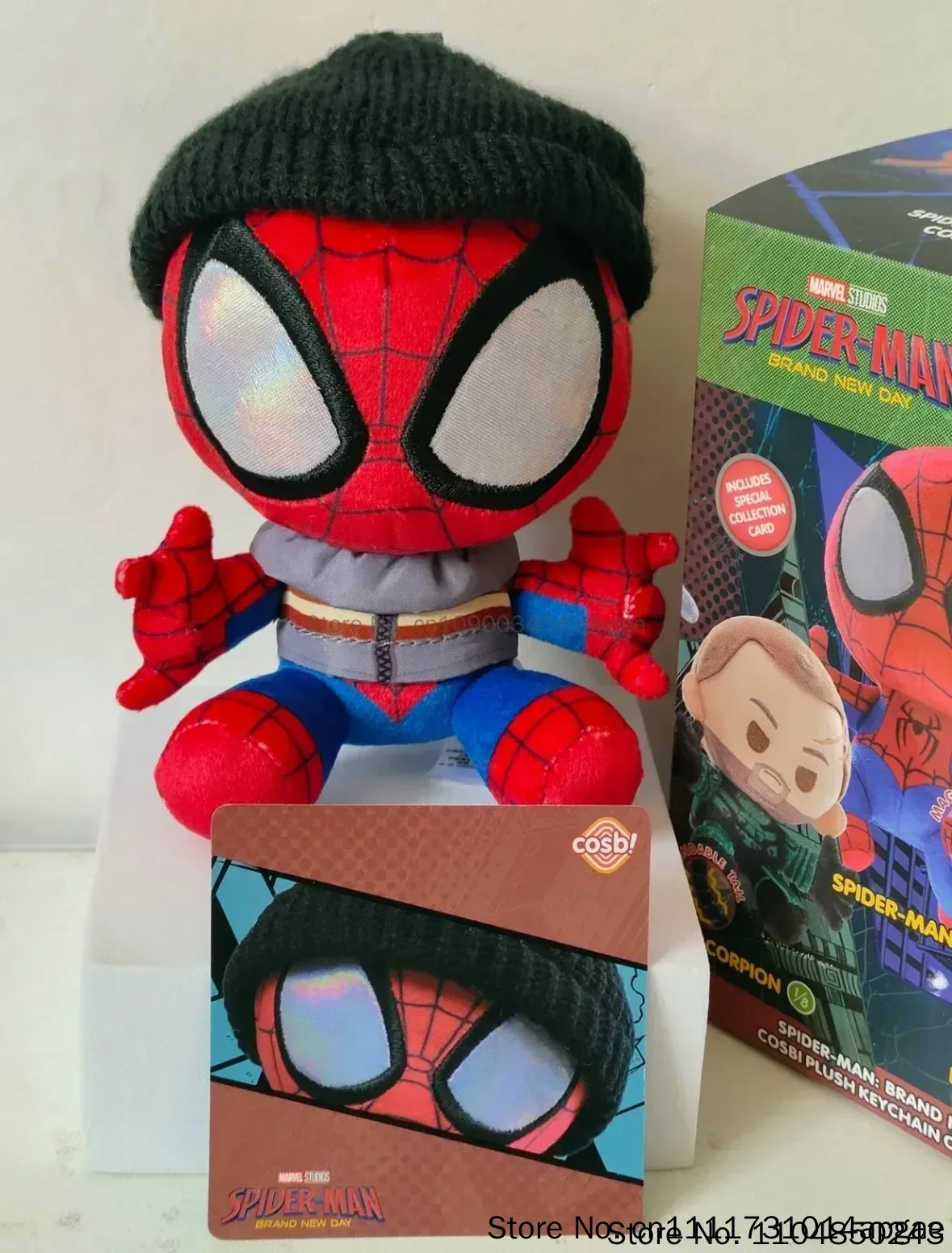 Фото Hot Toys Человек-паук Cosbi: плюшевый брелок-персонаж в закрытой упаковке, Халк, Скорпион. Коллекционный элегантный декор для взрослых коллекционеров. №3