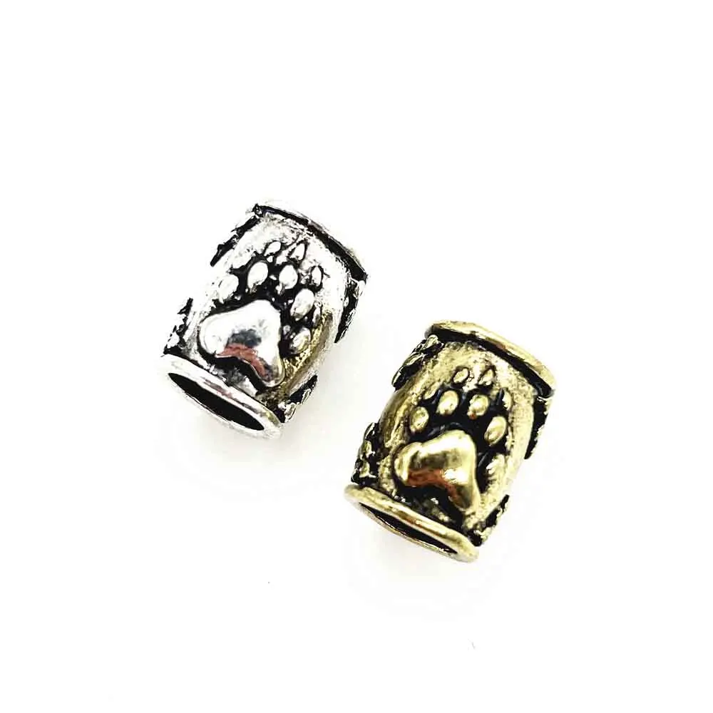 

Nostalgia 1pcs Viking Bear Paw Hair Beads For Braids Beard Diy Jewelry Crafts Slavic Veles Vikings Accessories