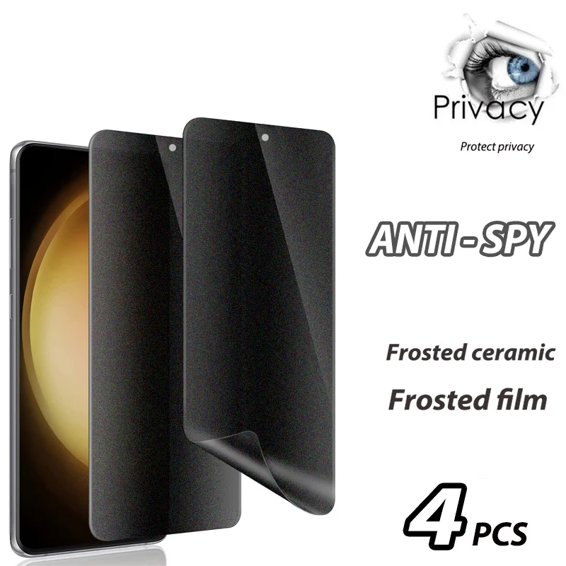 

Matte Ceramic Privacy Film For Samsung Galaxy S23 S22 S21 S20 Plus Ultra Anti-Spy Curved Screen Protector Note 20 10 9 8 S10 FE