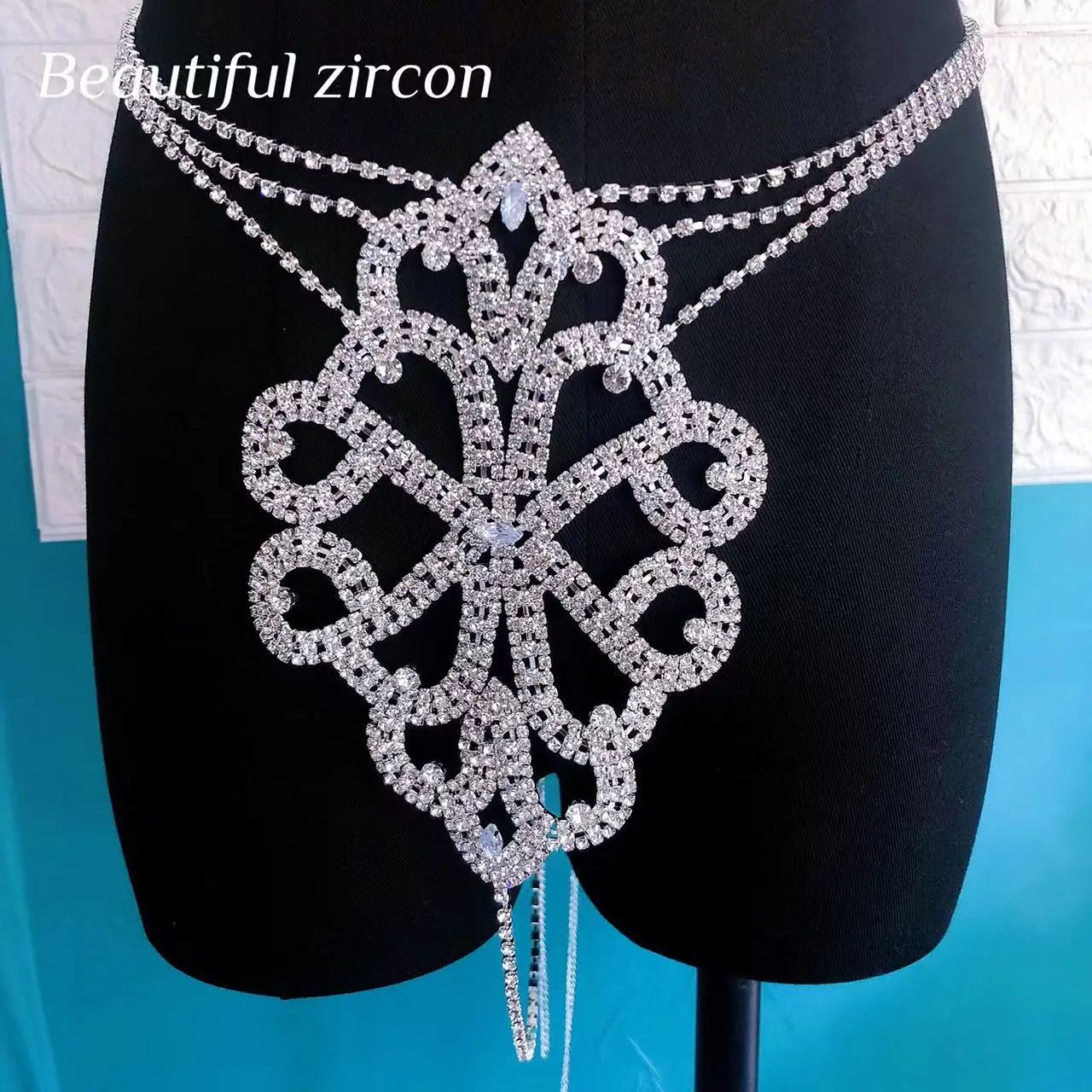 

Модное сексуальное ажурное дизайнерское бикини с кристаллами, нижнее белье, цепочка на талию, ювелирные изделия, Женская цепочка для ночног...