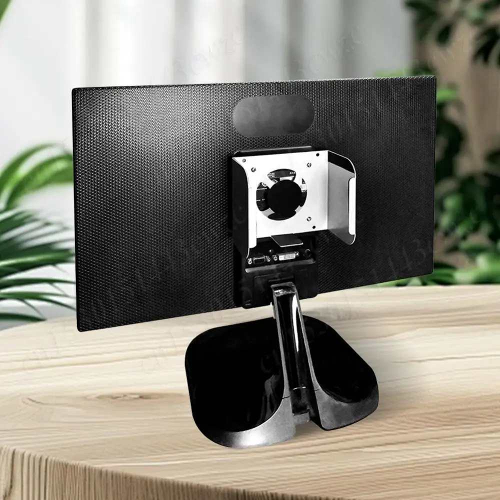 Фото Настольное крепление для Apple Mac Mini M4, металлическая настенная подставка за монитором, поддержка Monut, аксессуары для ПК №1