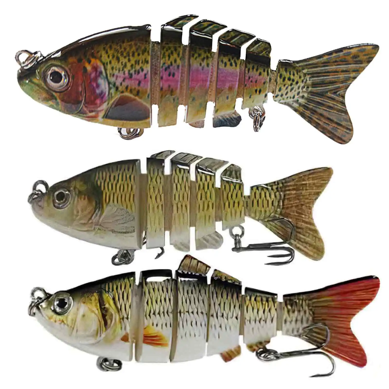 

3 шт., шарнирные искусственные приманки для троллинга