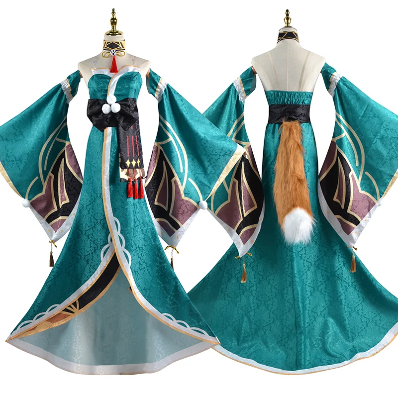 

Genshin Impact Miss Hina Cosplay Costume Uniform Wig Anime Halloween Costumes Women Shoes Game Comic Show