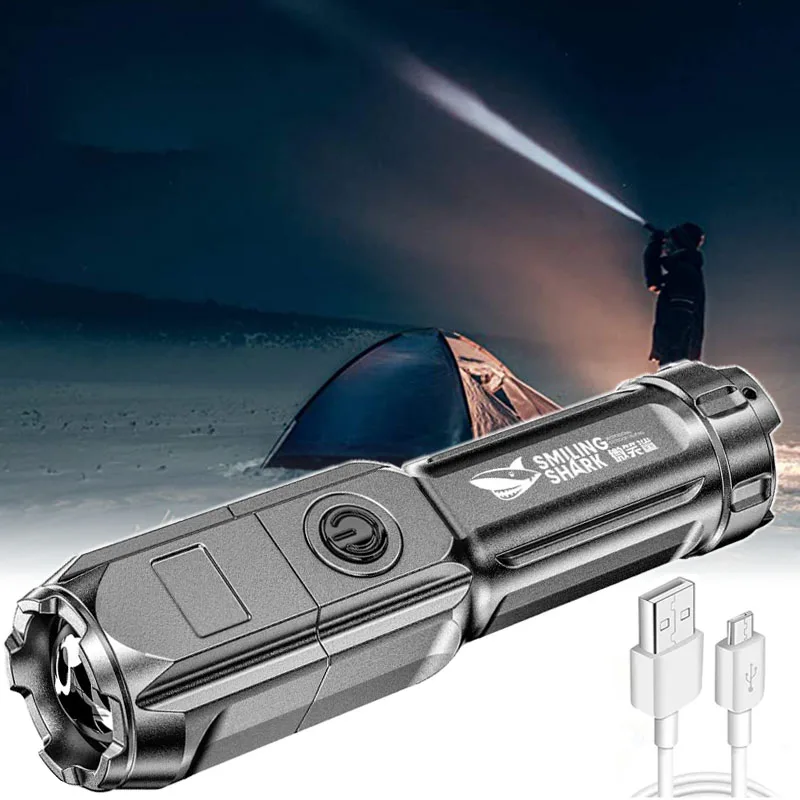 

Flashlight Strong Light Rechargeable Zoom Giant Bright Xenon Special Forces Home Outdoor Portable LED Luminous Flashlight