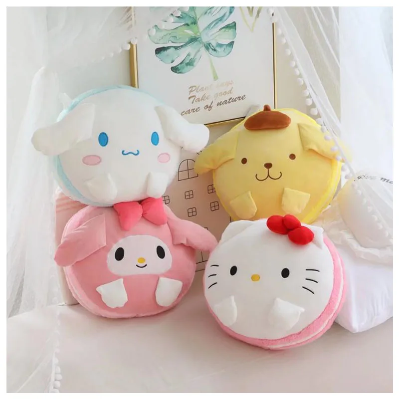 

40 см Sanrios Kawaii мультфильм мягкий и милый My Melody Kuromi Cinnamoroll Hello kitty плюшевая кукла-Подушка