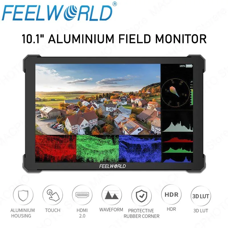 FEELWORLD T10 10 1-дюймовый монитор с сенсорным экраном алюминиевая зеркальная камера