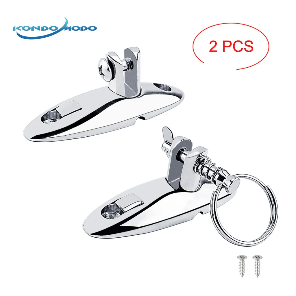 

2PCS 360 Degrees Swivel Quick Release Stainless Steel 316 Heavy Duty Boat Bimini Top Deck Hinge Marine Hardware Accessories