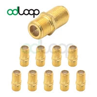 odloop coaxial cable connector 10 pack f type rg6 coax cable extender gold plated adapter female to female for tv cables