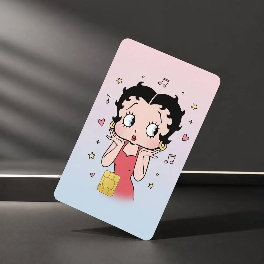 Фото Наклейка-пленка B-Betty Cute B-Boop для кредитных и дебетовых карт, водонепроницаемые стикеры. №4