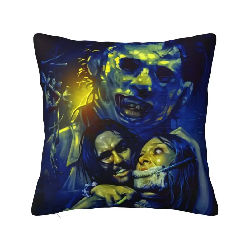 

Роскошные наволочки из искусственной кожи с изображением ужасного лица для диванных подушек, Техасского бензопилы, бойни, Хэллоуина