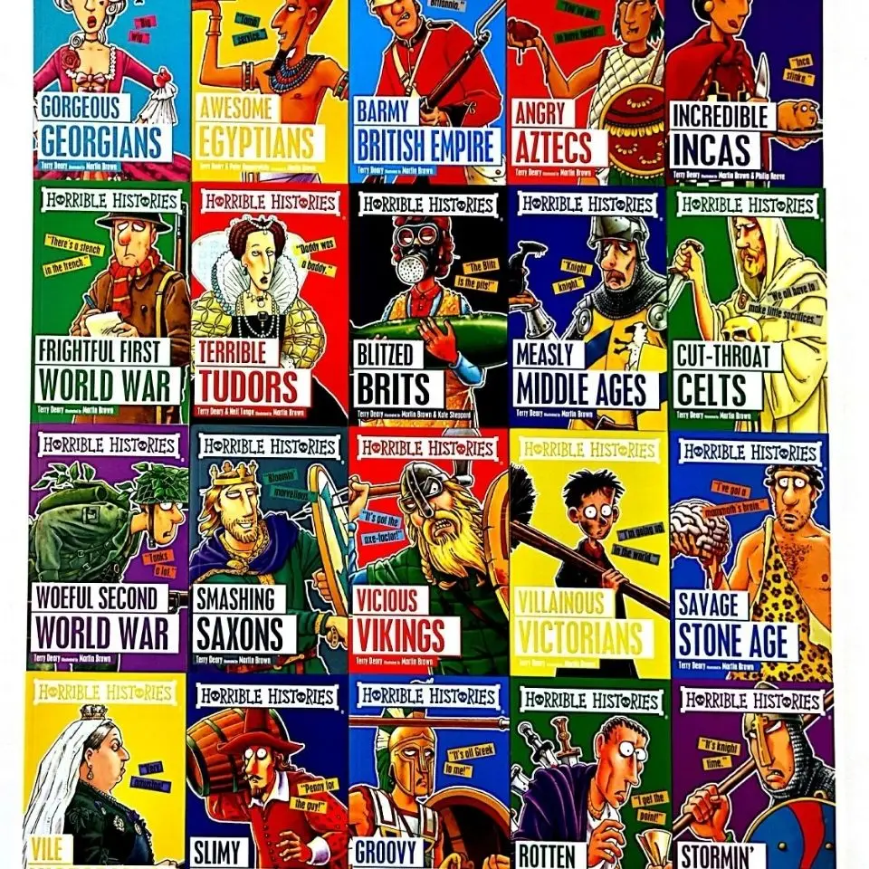 Horrible Histories Blood-Curdling 20 Books Kids Collection Library Box Set NEW