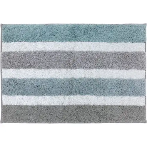 

20" x 30" Stripe Bath Rug, Blue