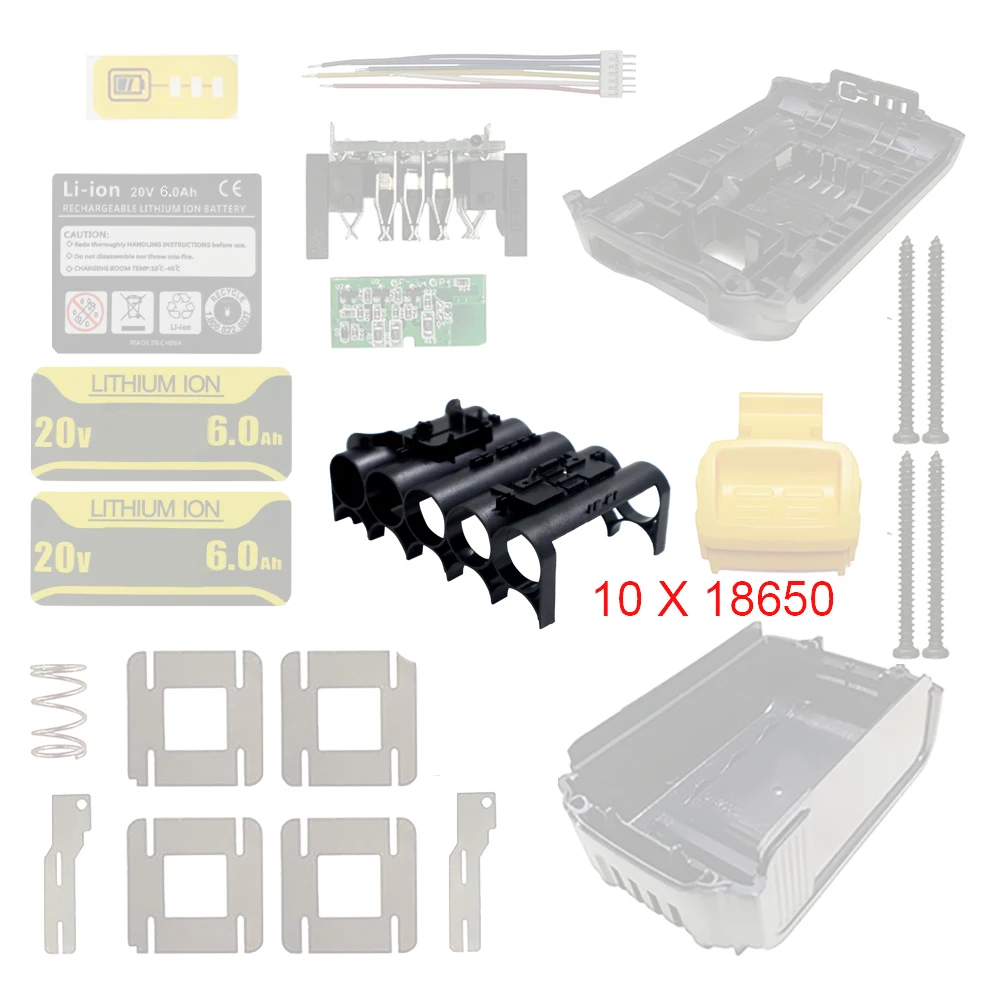 Пластиковый чехол для DCB200 Iithium Ion Battery For Dewater 18V 20V 6Ah General