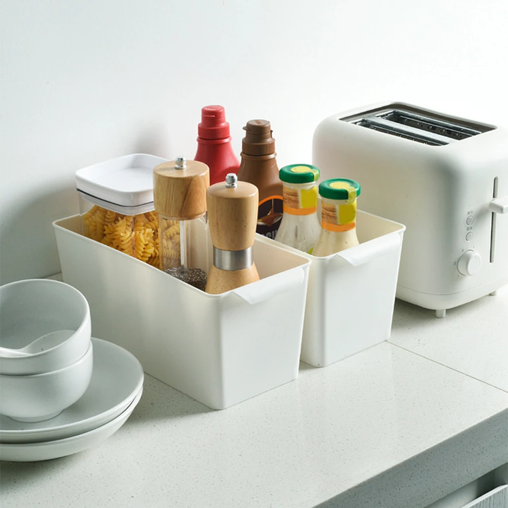 

Настольный ящик для хранения, пластиковый портативный офисный органайзер для всякой всячины, прямоугольная коробка для макияжа, Настольна...