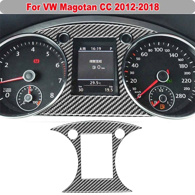 

For VW Volkswagen Magotan CC 2012-2018 Car Interior Driving Record Dashboard Decoration Sticker Real Carbon Fiber Auto Styling