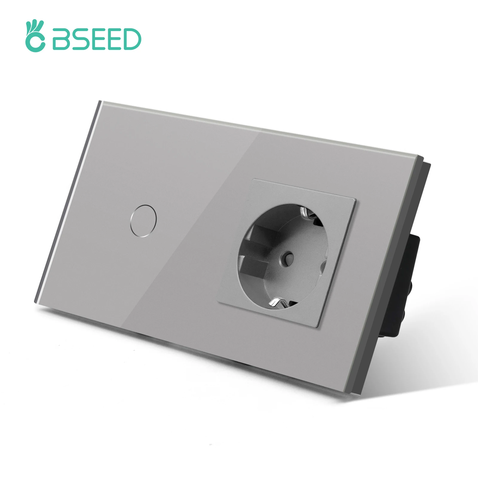 

BSEED сенсорный выключатель с розеткой 1/2/3 клавиш белый/черный/золотой