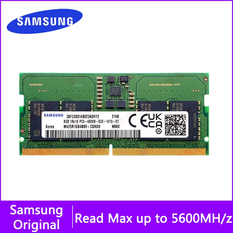 

Samsung Notebook DDR5 RAM 8GB 16GB 32GB 5600MHz Original SO DIMM 260pin for Laptop Computer Dell Lenovo Asus HP Memory Stick