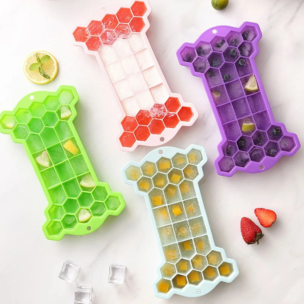 

33 Grids Ice Cube Tray Plastic Ice Cube Maker Sphere Mold for Cocktail Juice Whiskey Ice Cube Tray With Lid Kitchen Tool