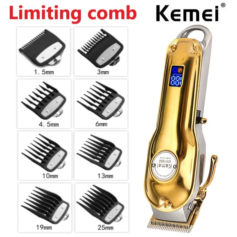 

Профессиональные концевые расчески Kemei, 8 шт., направляющие расчески 1,5/3/4, 5/6/10/13/19/25 мм, набор для фрез 1987