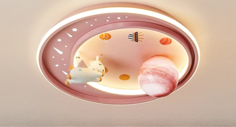 

Children's Room Bedroom Light Princess Girl's Room Creative Cartoon Lighting Full Spectrum Eye Protection Bedroom Ceiling