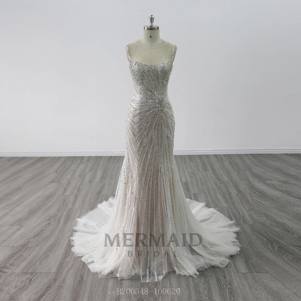 

New Heavy Beading Mermaid Wedding Dress
