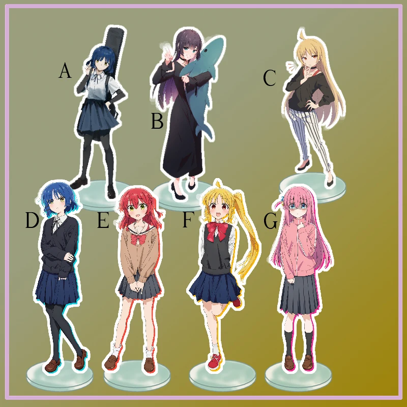 

Anime Stand BOCCHI THE ROCK! Goto Hitori Kita Ikuyo Acrylic Figure Display Desktop Decoration 15cm