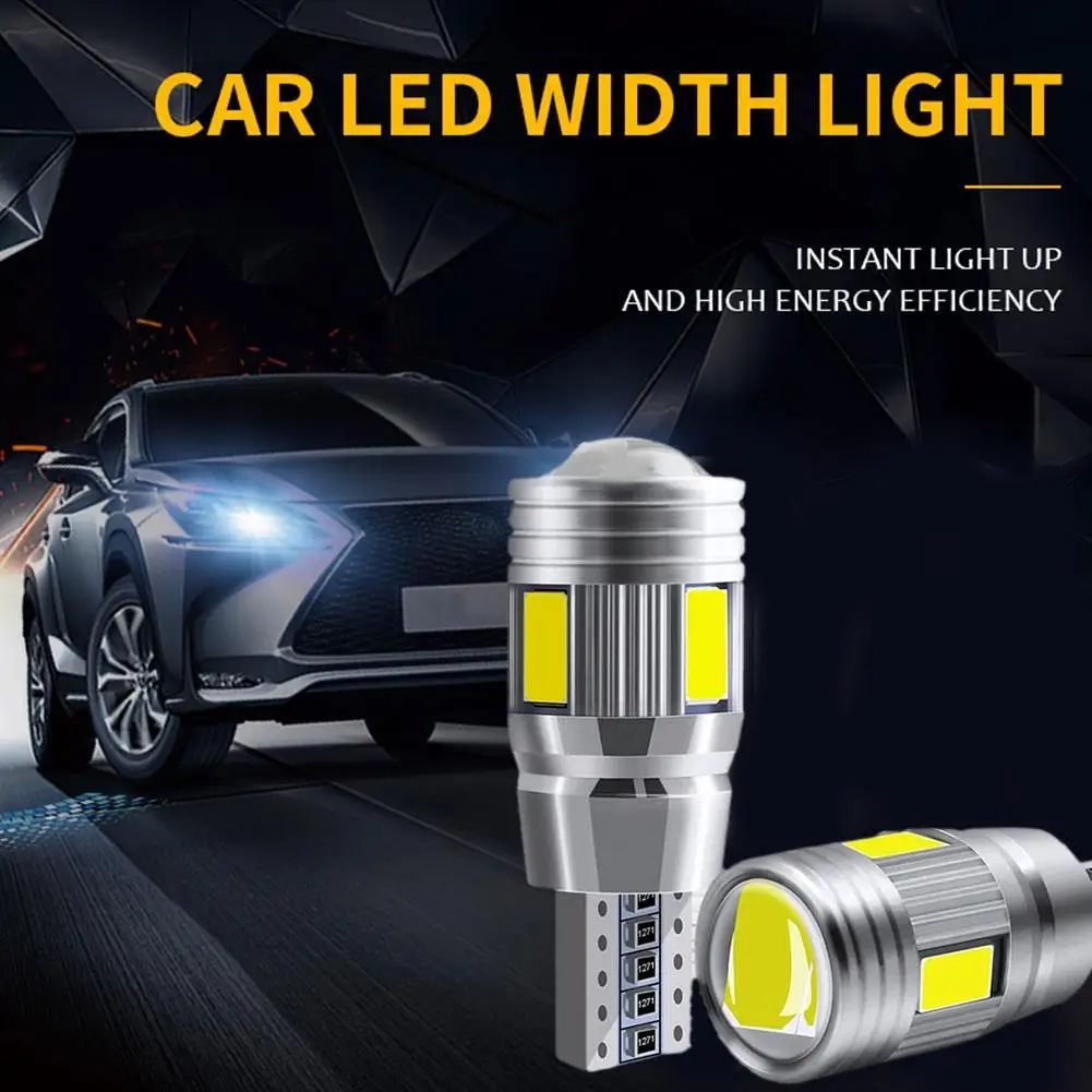 2 шт. T10 W5W светодиодная лампа 12 В 5630 6SMD 7000 К супер яркий белый салон автомобиля