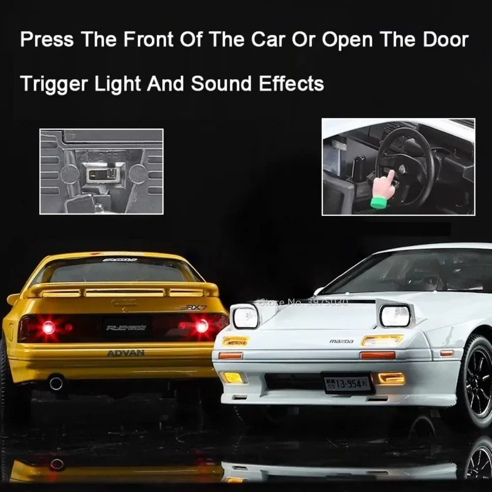 1:24 Mazda RX7-FC Streetcar литая под давлением игрушечная модель автомобиля звуковой свет