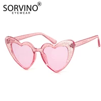 sorvino glitter heart shape cat eye sunglasses women designer retro bling lolita cute lady cateye sun glasses 2020 shades sp32