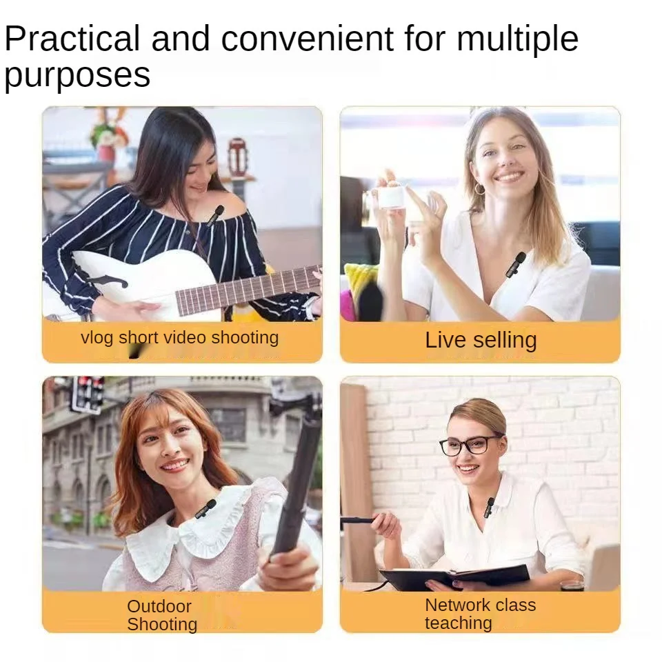 Мини-микрофон с функцией шумоподавления и зарядки USB |