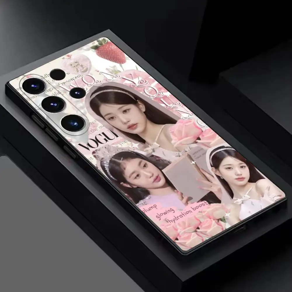Фото Красота девушки Jang Wonyoung чехол для телефона мягкий черный для Samsung S25 S24 S23 S22 S21 S20 Plus Ultra Note20 №3